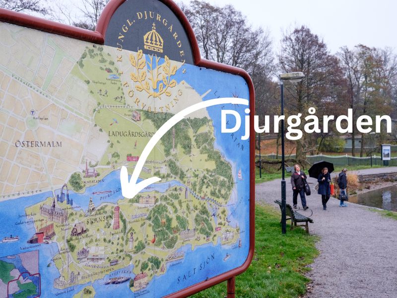 Karte von Djurgården Stockholm